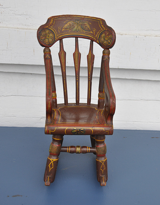 Painted Doll Rocking Chair