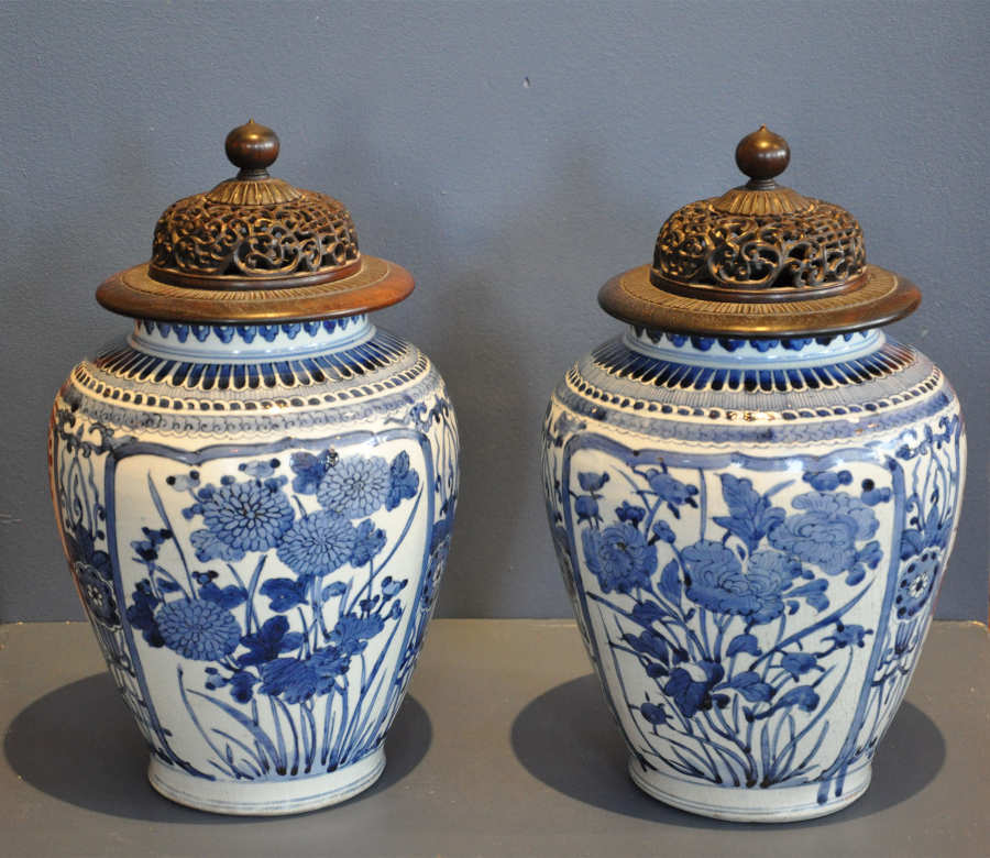 Pair of Japanese Jars