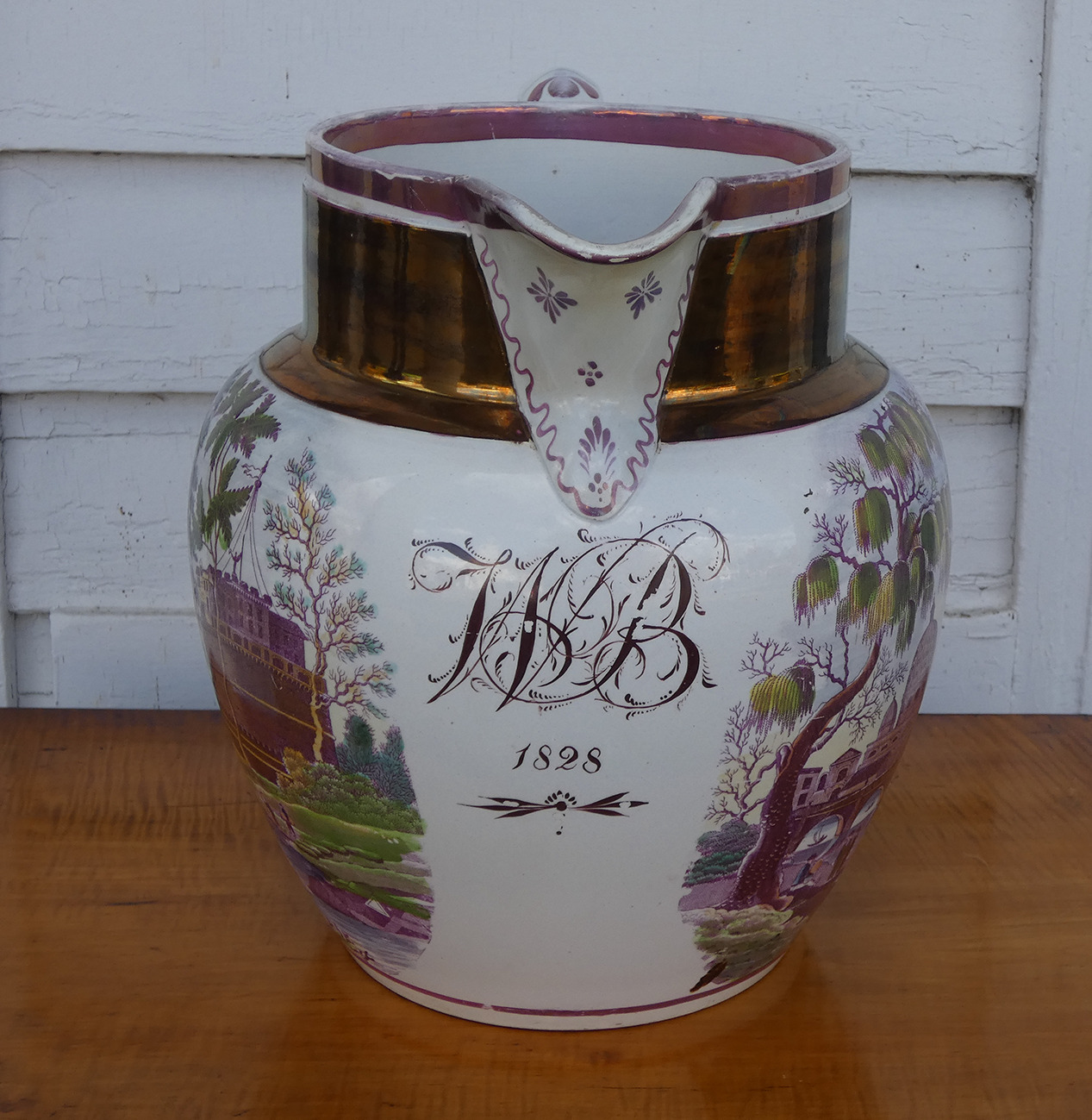 Oversized Luster Pitcher