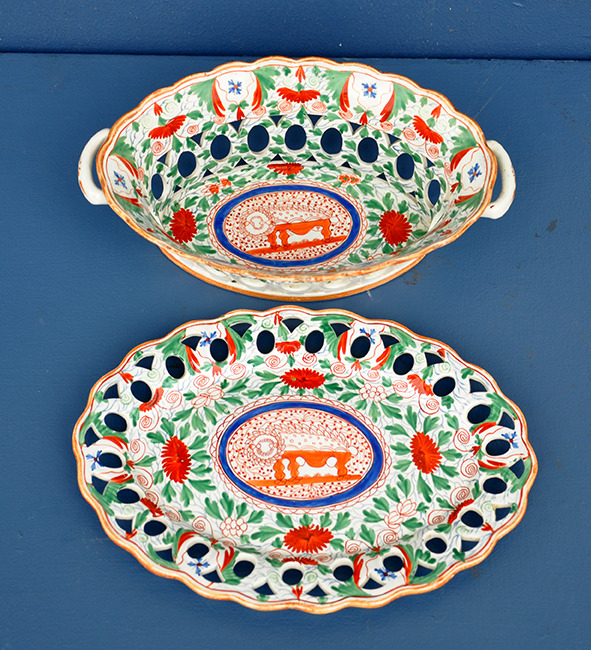 Pearlware Basket & Undertray