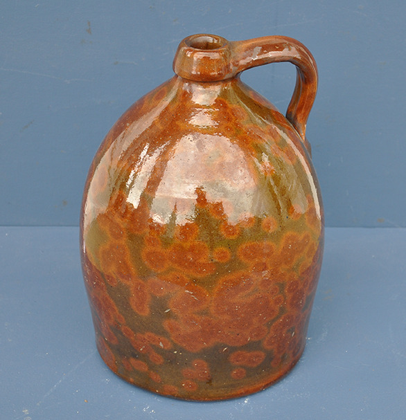 Large Redware Jug - Samuel Herrup Antiques