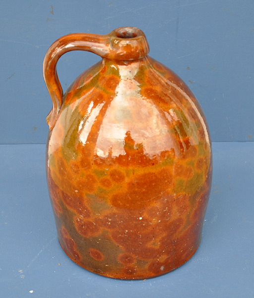 Large Redware Jug - Samuel Herrup Antiques